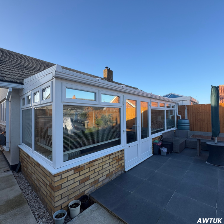 Residential conservatory in Essex with solar window film applied for heat control