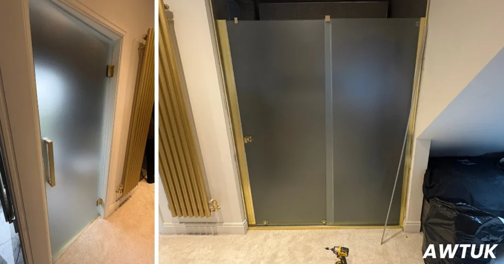 Finished result of Frosted Film installation in Grays