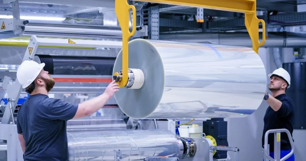 Image of Solar control Window Film being manufactured