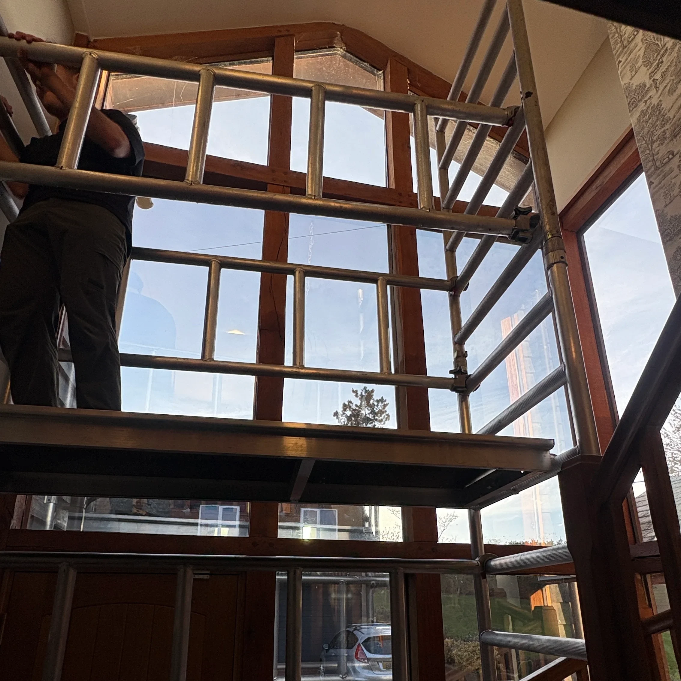 Erecting a tower in Purleigh, Essex