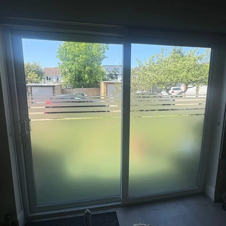 Custom frosted graphic in leigh on sea essex