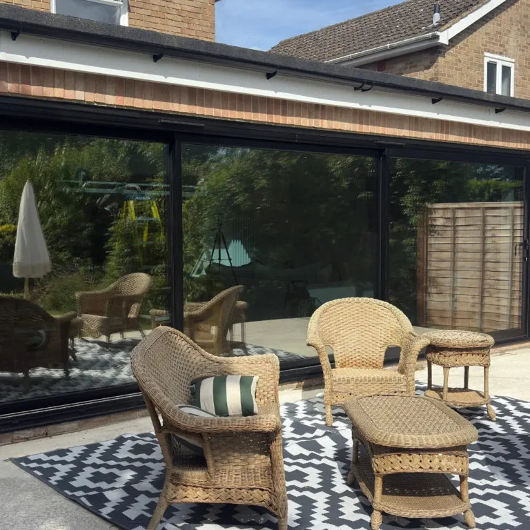 dual reflective 25 on large sliding doors in kent
