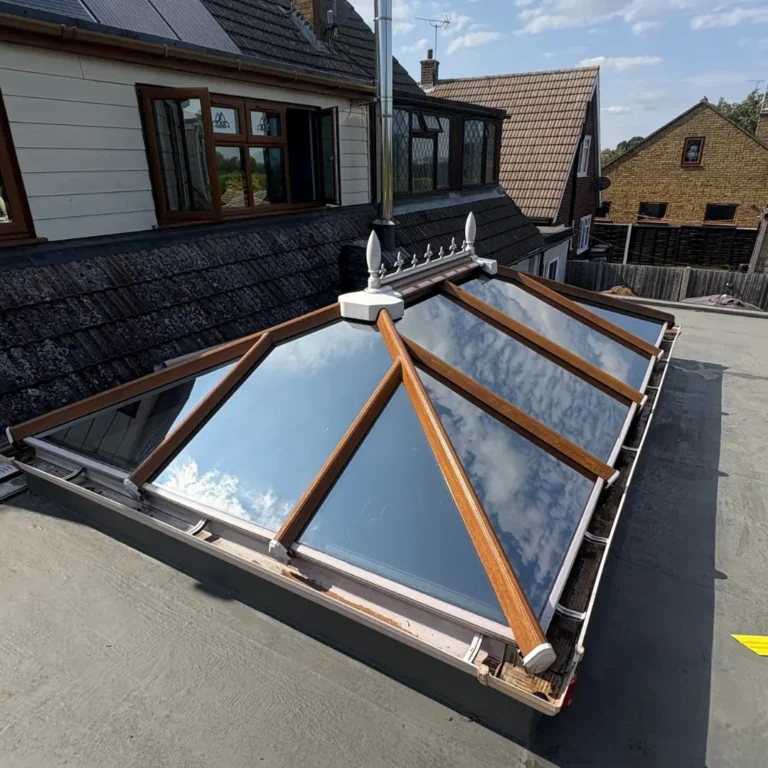 External skylight fitted with neutral solar film in rochford